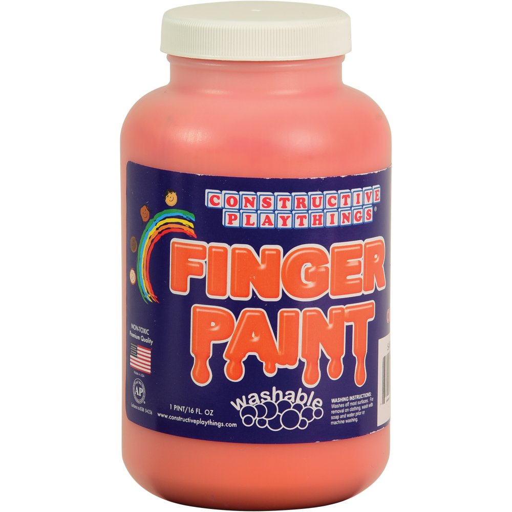 Constructive Playthings® Washable Finger Paints - Set of 6 Pints