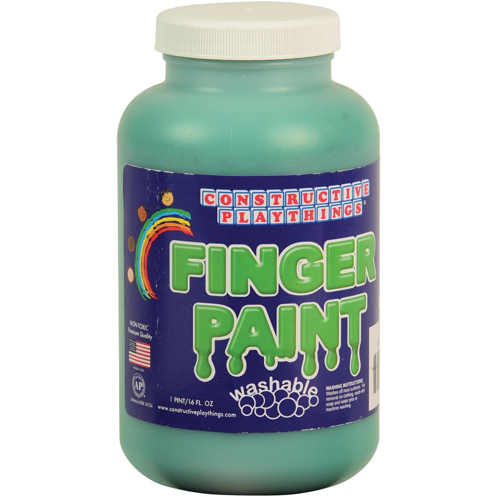 Constructive Playthings® Washable Finger Paints - Set of 6 Pints