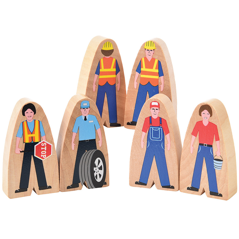 Wooden Worker Figures