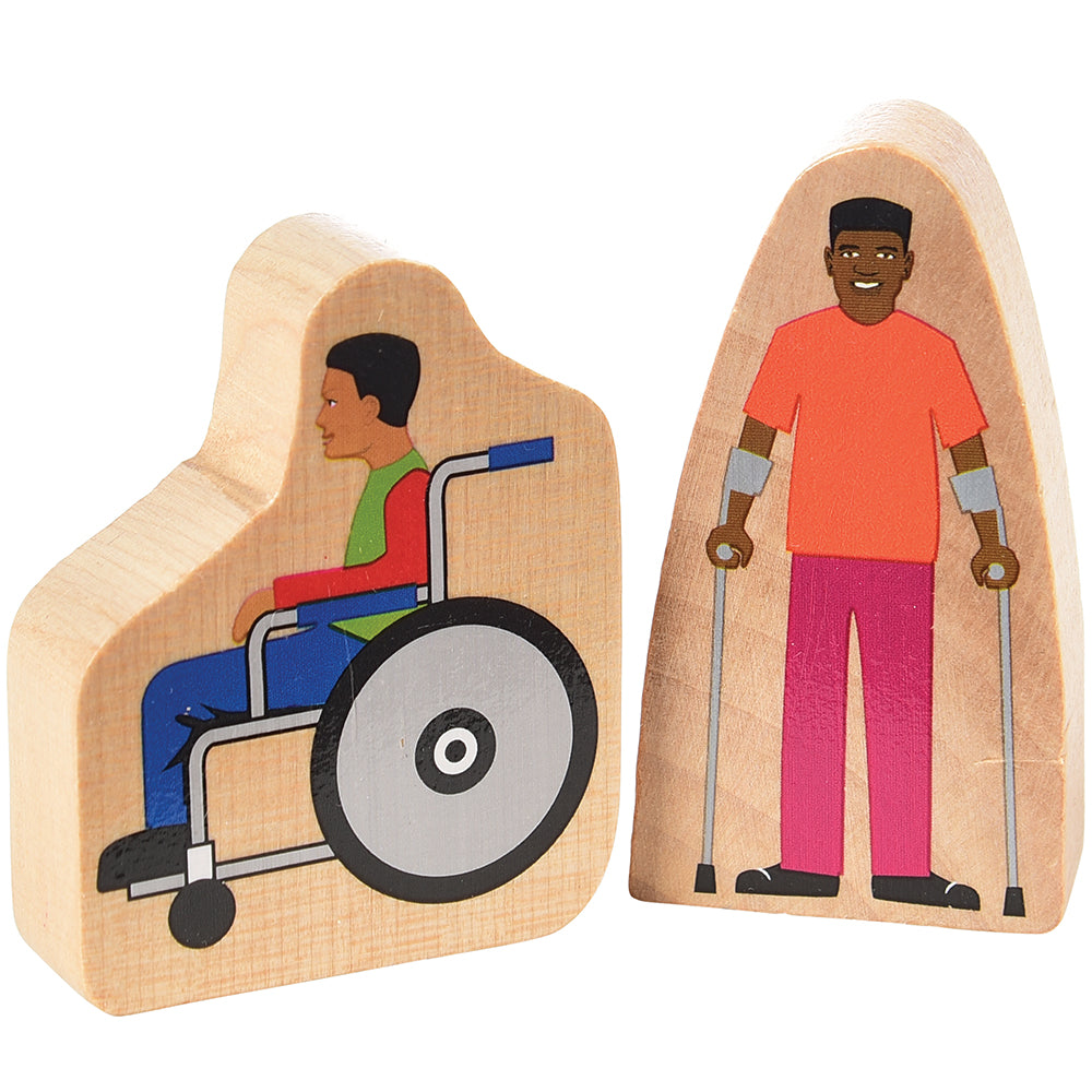 Multicultural Wooden Disabled Figures