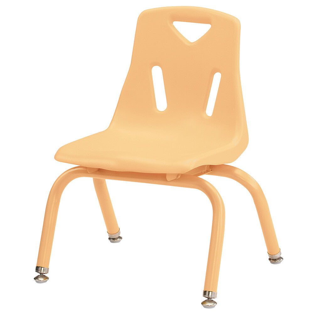 Camel 10" Stacking Chair with Powder-Coated Legs