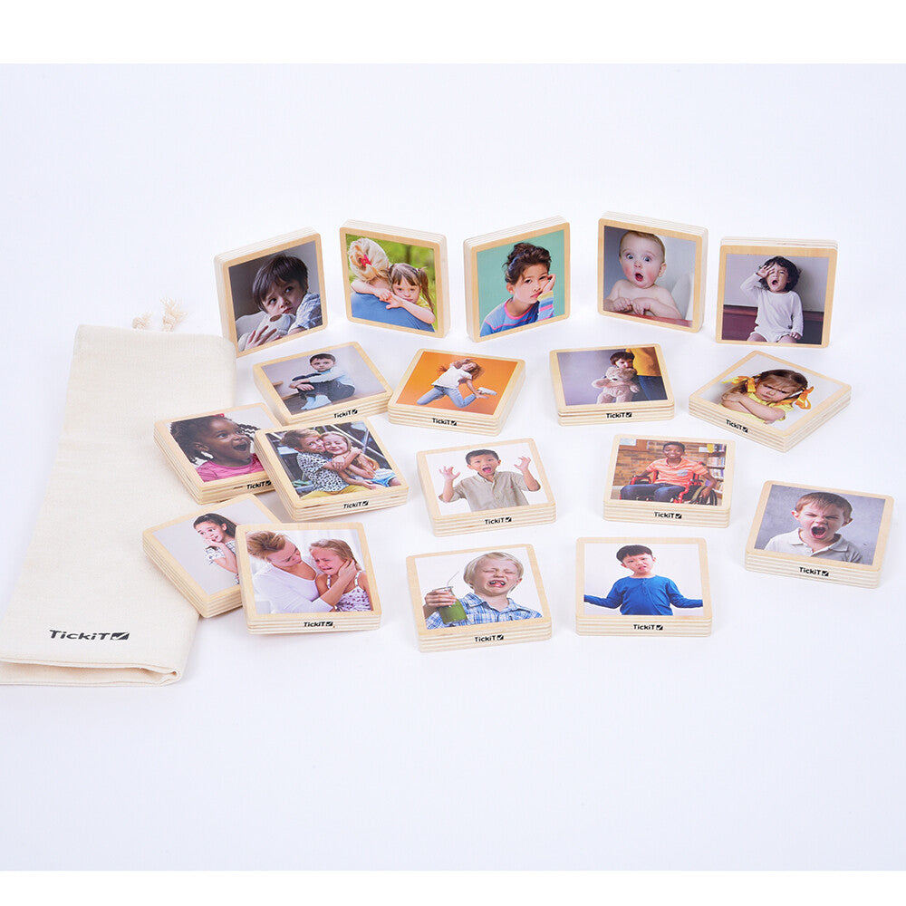My Emotions Wooden Tiles