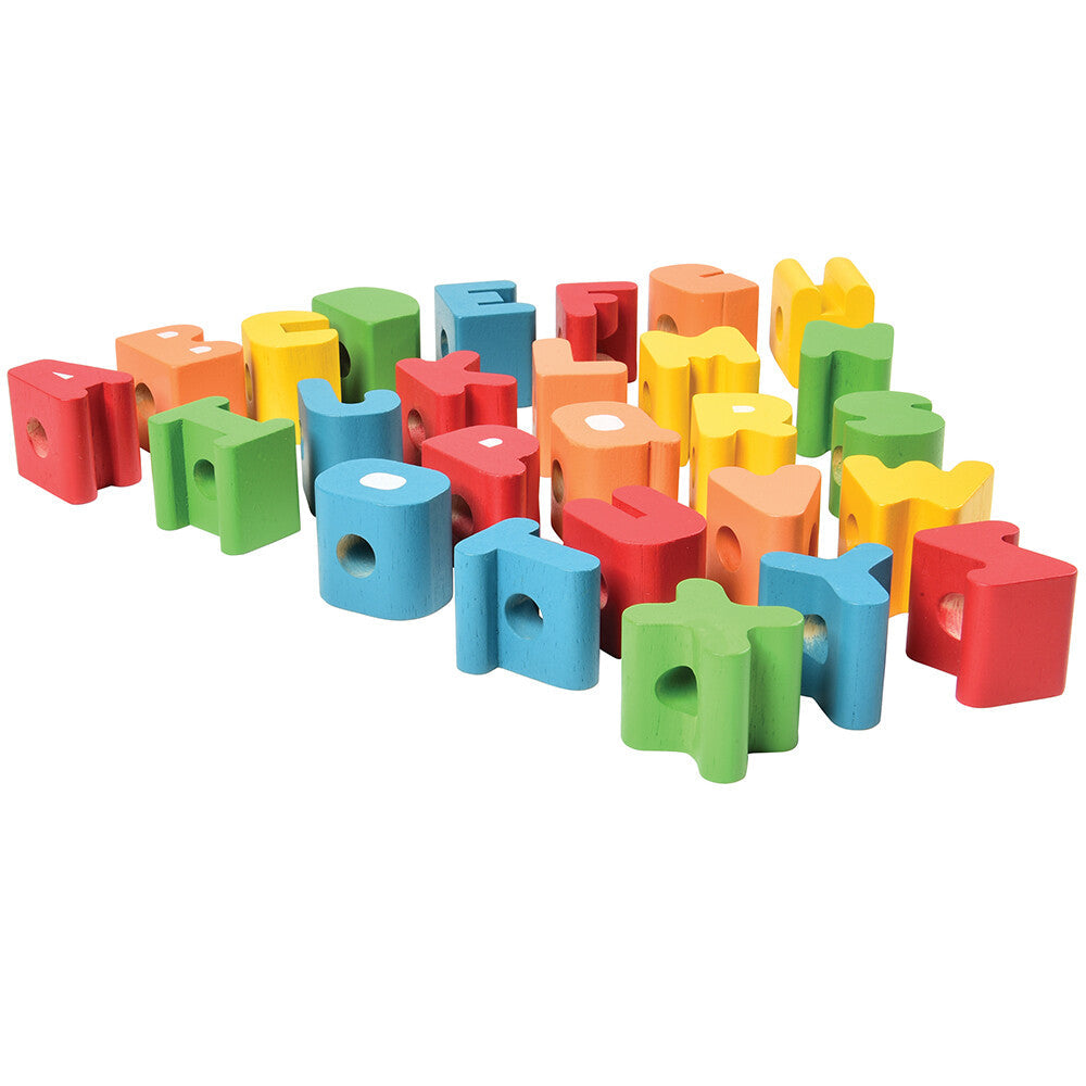 Wooden Alphabet Lacing Letters