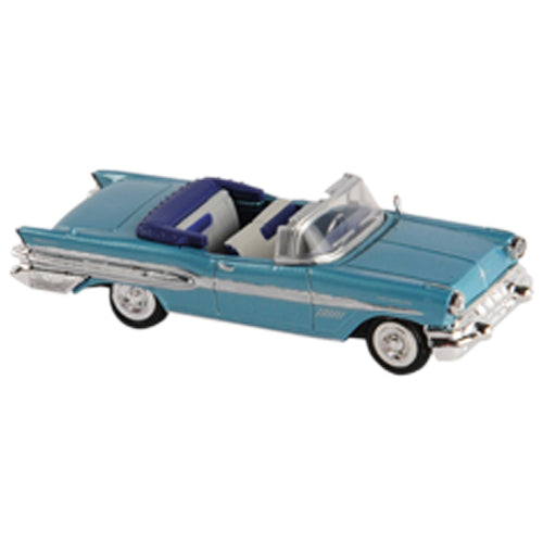 Die-Cast Blue Convertible Car