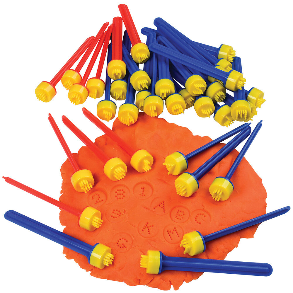 Using Alphabet & Number Clay Stampers in Clay