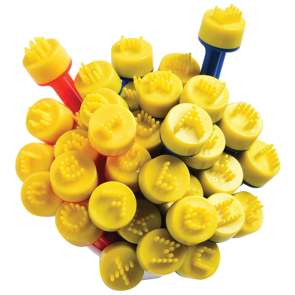 Close-Up of Alphabet & Number Clay Stampers