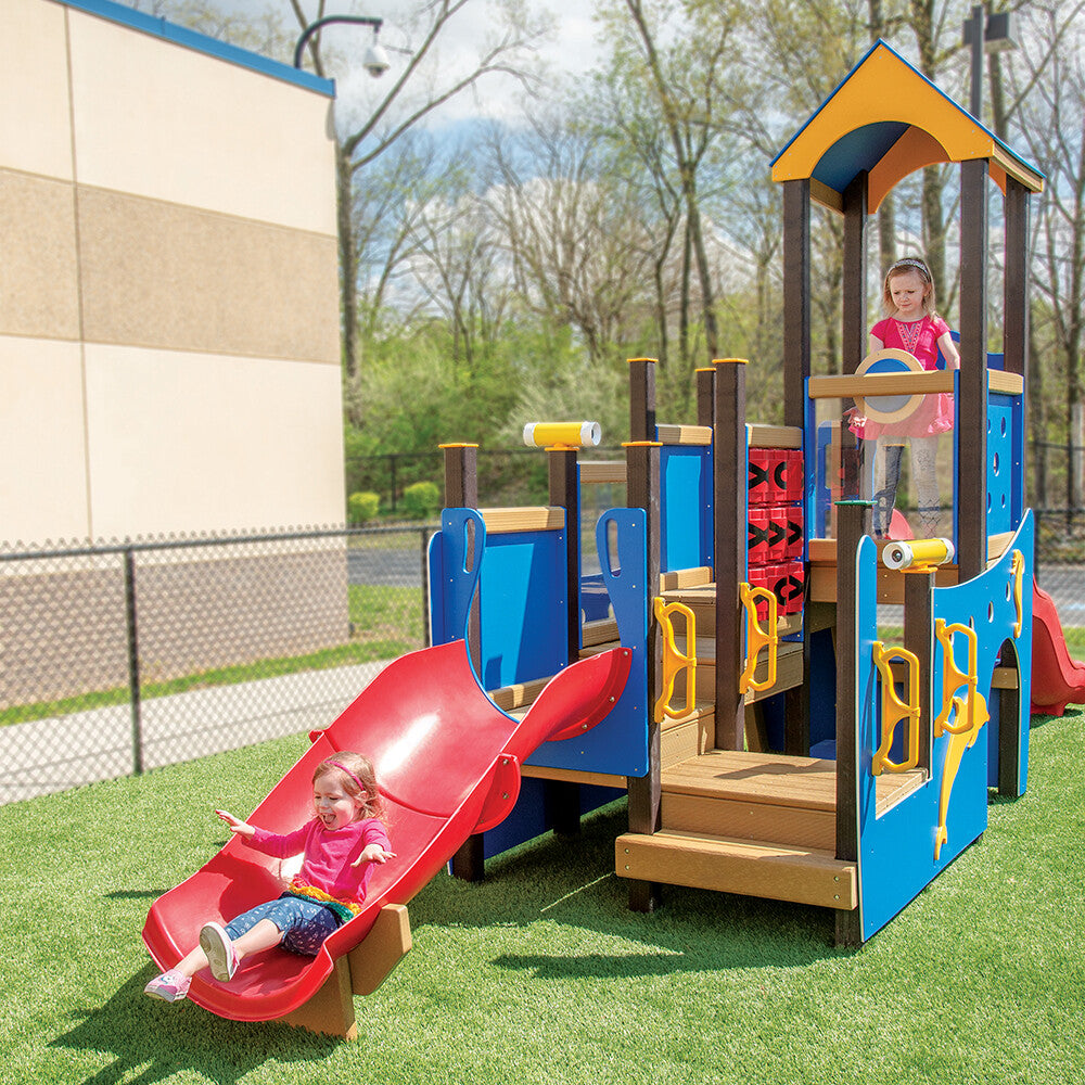 Beach Boat Themed Preschool Playground | Interactive Climber & Slide Playset for Ages 2-5
