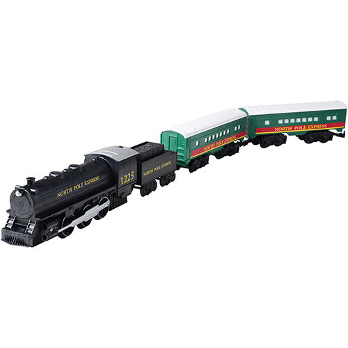 STEM Train Set 29 pc – Buildable Electric Track Set with Magnetic Cars, 35-Piece North Pole Express