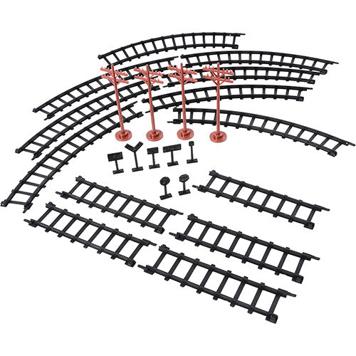 STEM Train Set 29 pc – Buildable Electric Track Set with Magnetic Cars, 35-Piece North Pole Express