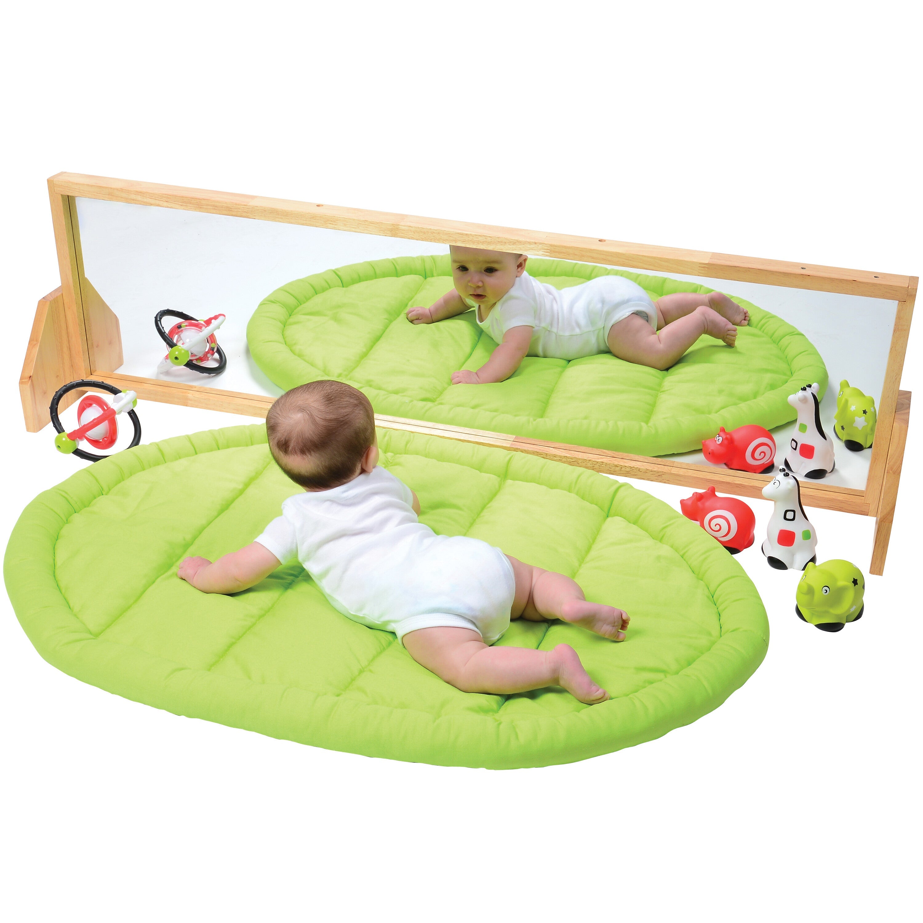 Distortion-Free Mirror - 4' x 13" Freestanding Acrylic Mirror with Wooden Frame