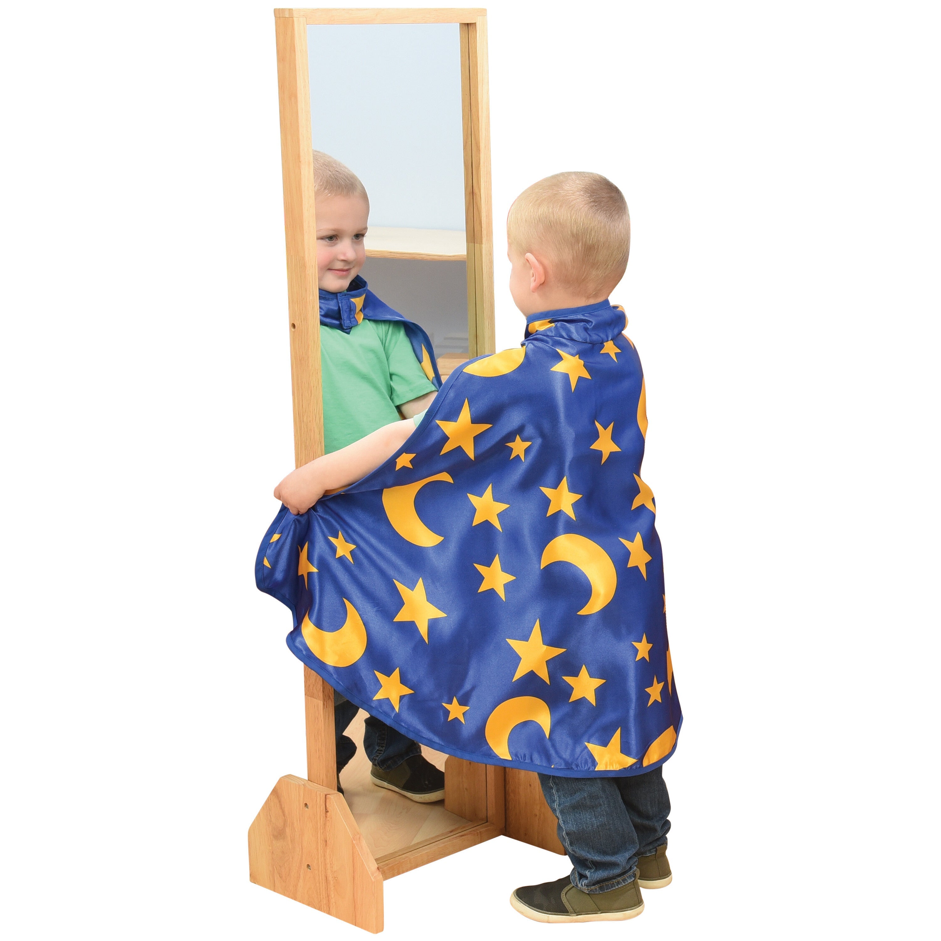 Distortion-Free Mirror - 4' x 13" Freestanding Acrylic Mirror with Wooden Frame