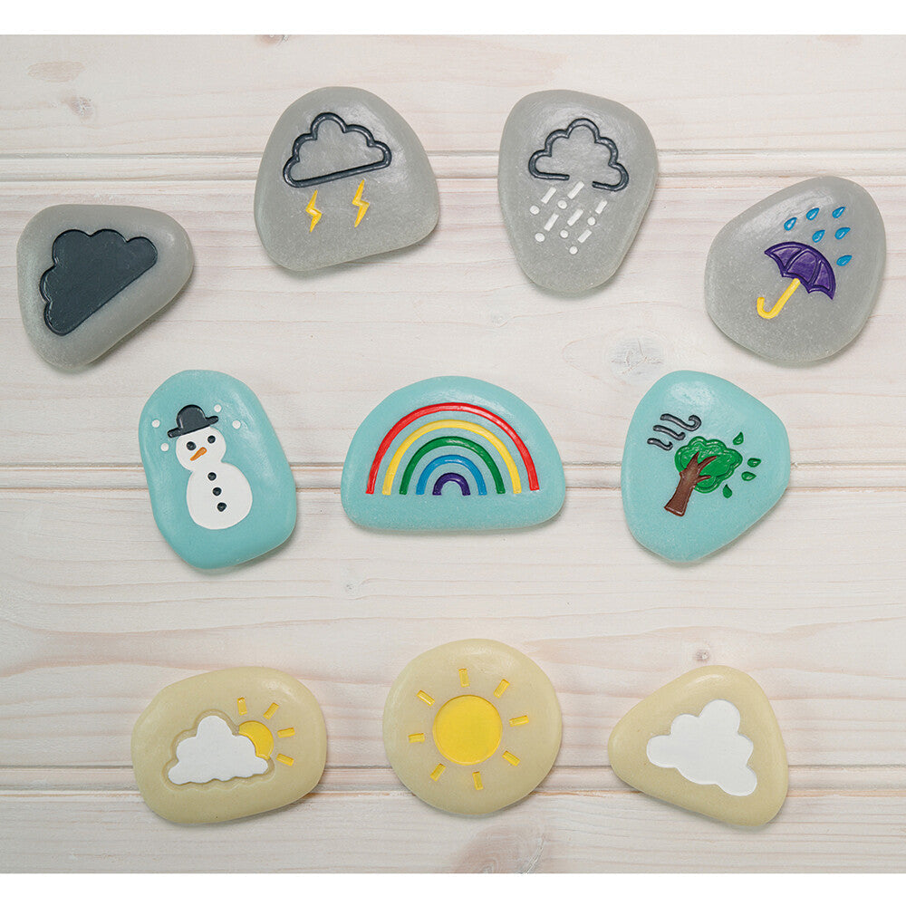10 Piece Set of Tactile Weather Stones