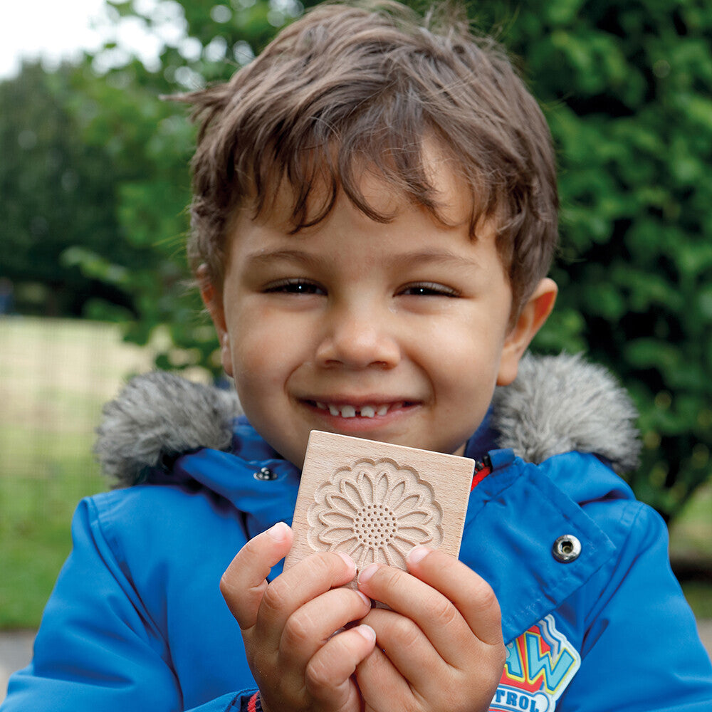 Eco-Friendly Wooden Flower Tile