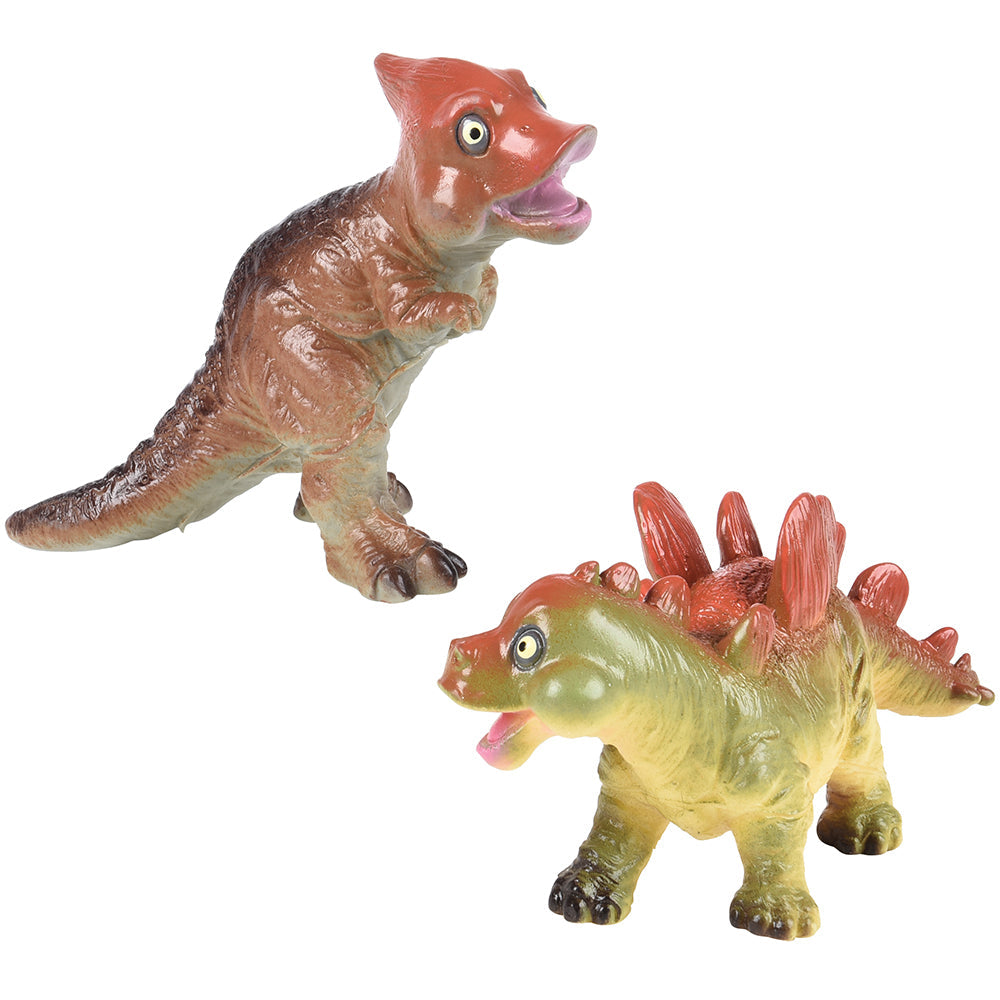 Two Soft Squeezable Dinosaur Toys