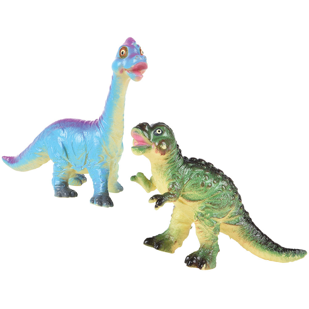 Two Soft Squeezable Dinosaur Toys