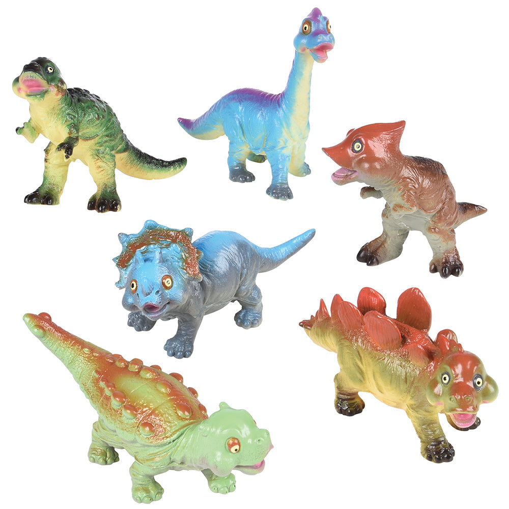 Soft Squeezable Dinosaur Toys | Washable 6-Piece Set for Ages 18+ Months