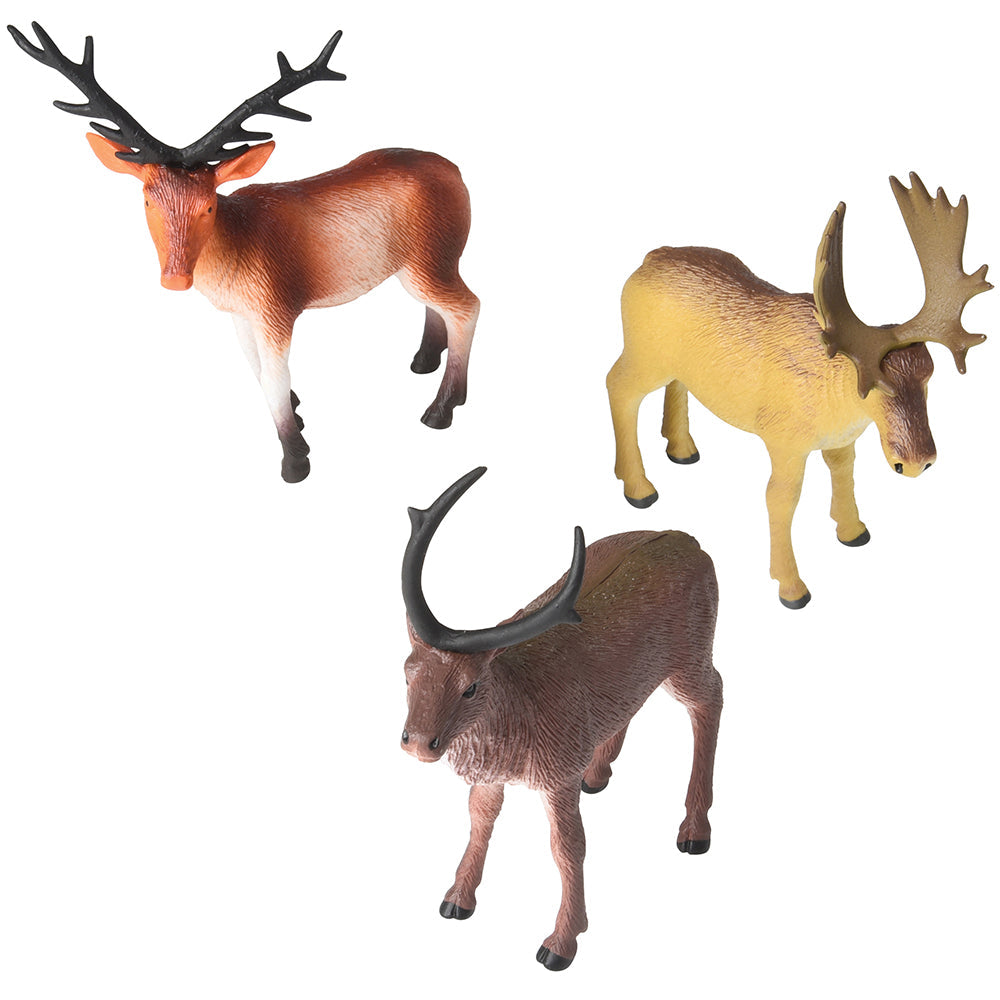 Close-up View of 3 Figures of Forest Animals