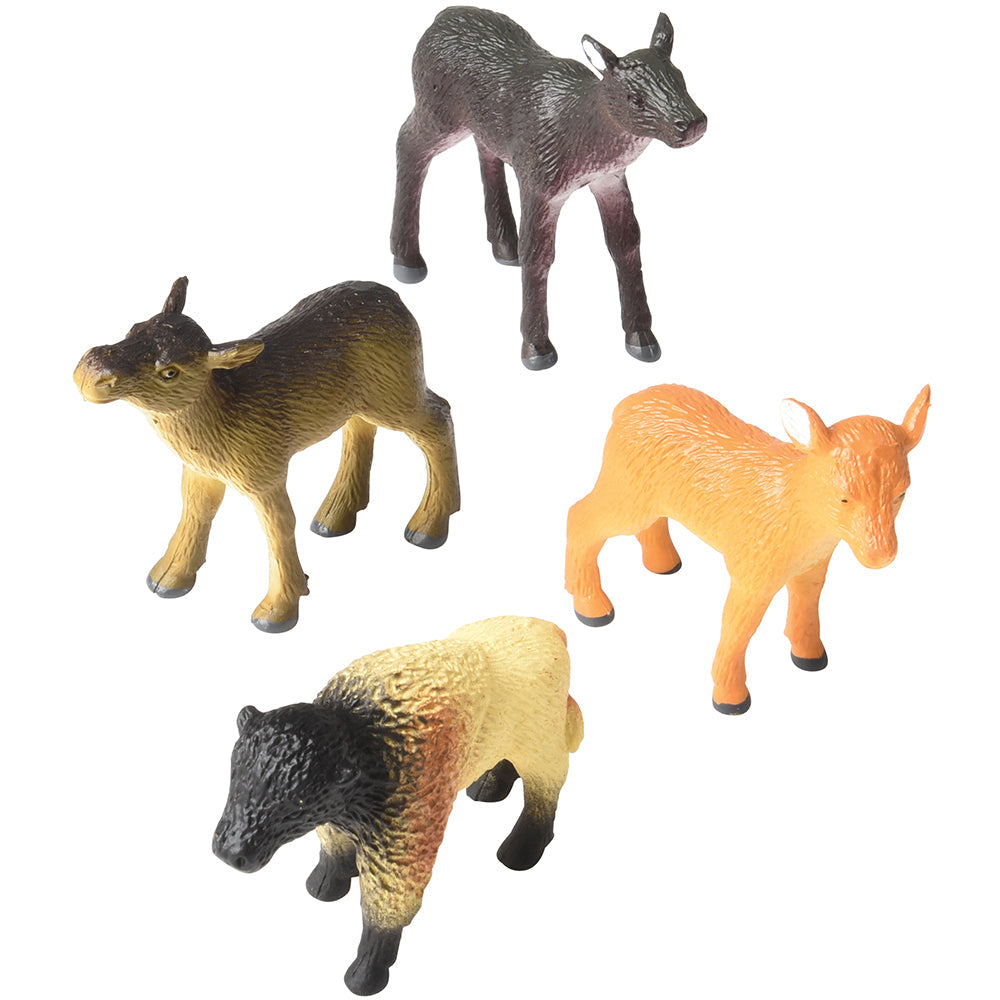 Close-up View of 4 Figures of Forest Animals