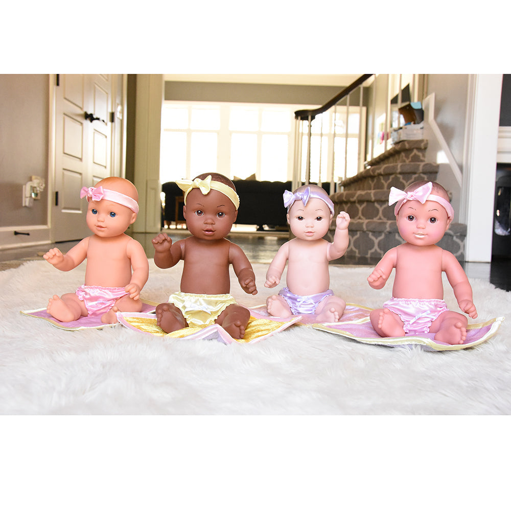 Set of 4 Realistic Multi-Ethnic Baby Dolls