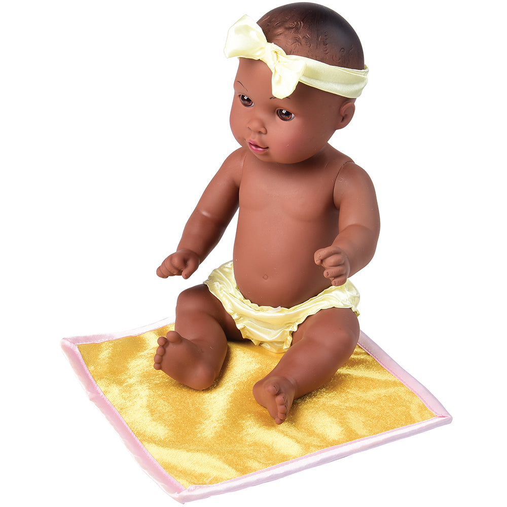 Ultra-Soft & Realistic Tender Touch African American Baby Doll with Blanket