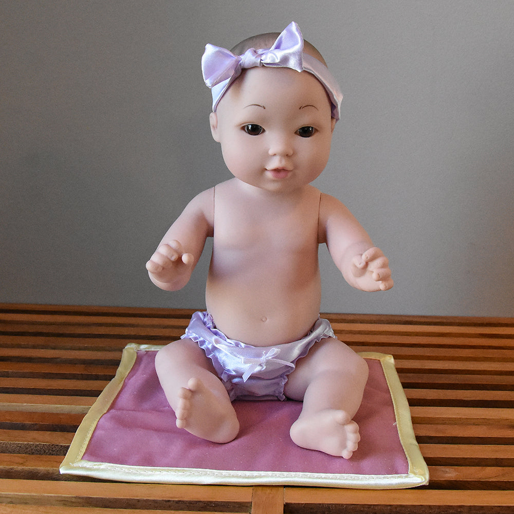 Ultra-Soft & Realistic Tender Touch Asian Baby Doll with Doll Blanket