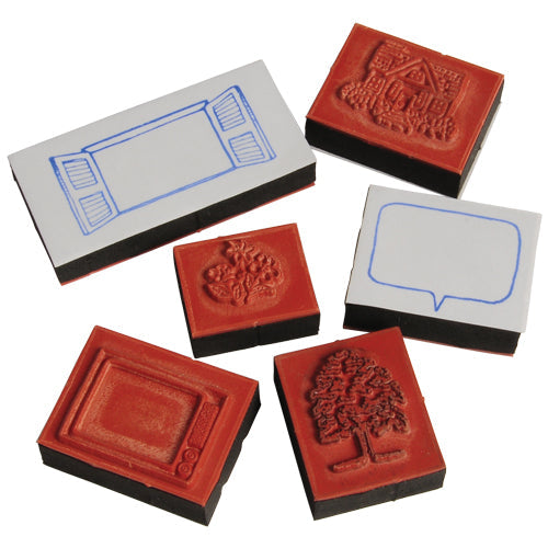 6 Various Rubber Stampers