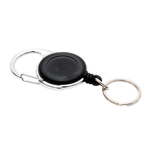 Round Quick Clip with Ring - Smoke Black