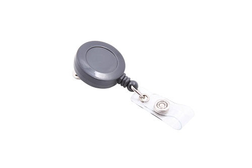 ID Card Reel with Swivel Clip/Grey