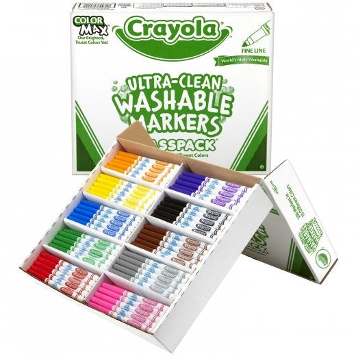 Crayola Classpack of 200 Washable Fine Line Markers