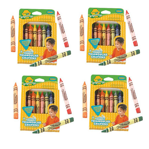 Toddler Triangle Crayons - Set of Four Boxes