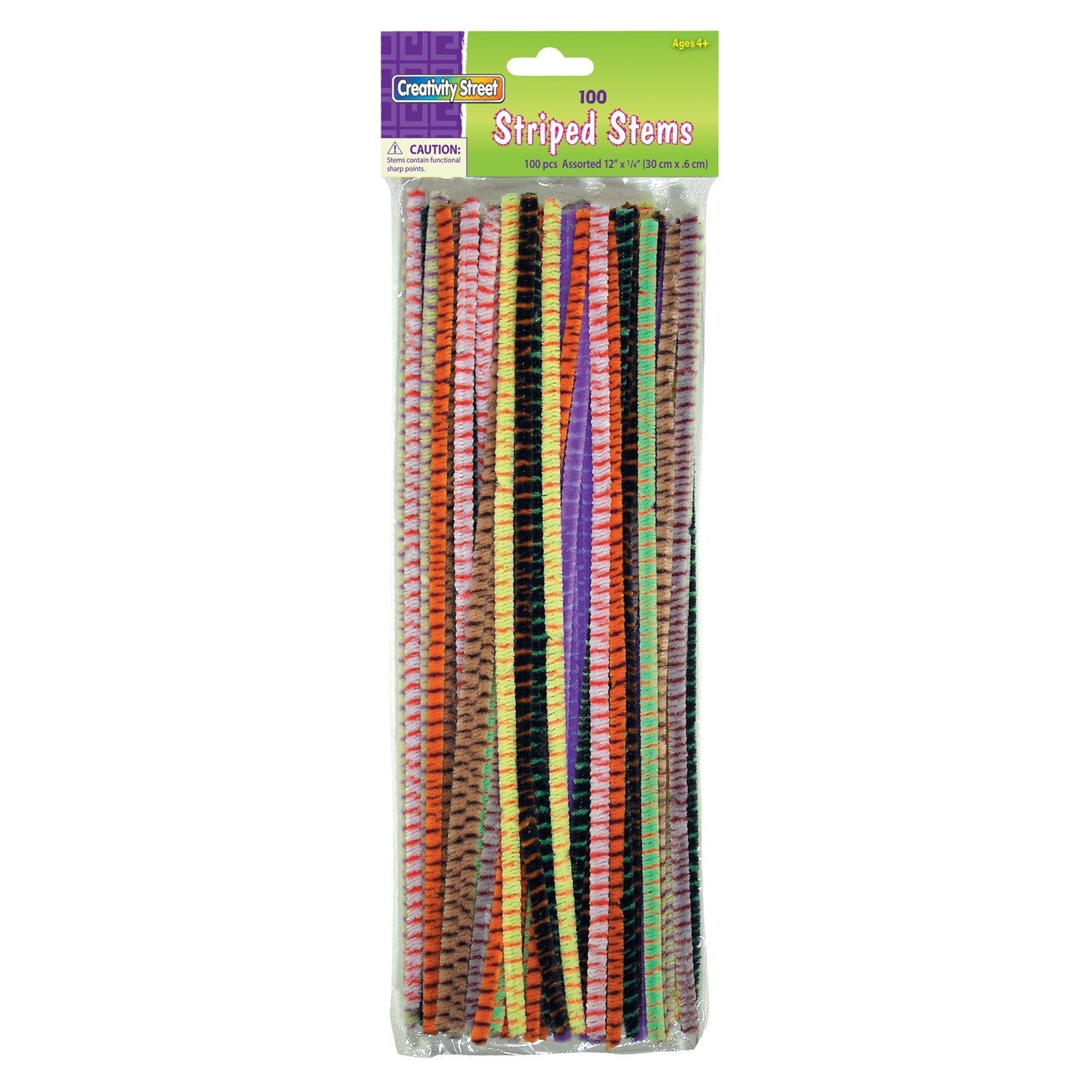 Striped Chenille Stems