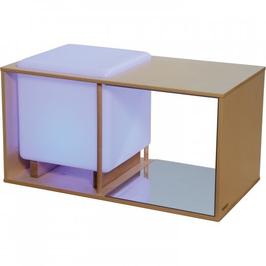Wooden Light Table with Portable Light Cube