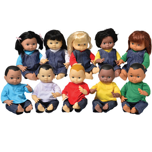 Constructive Playthings Ethnic 13” Baby hotsell Dolls - 10 dolls total