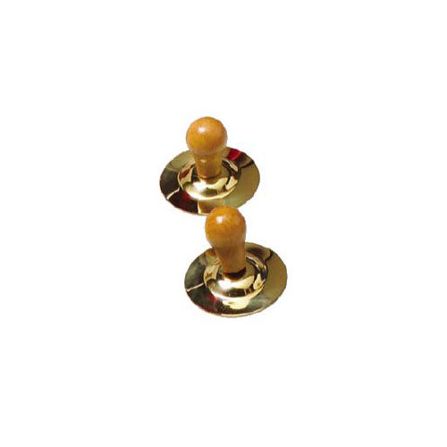3.5" Finger Cymbals with Wooden Handles - 1 pair