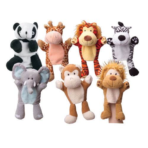 Jungle Hand Puppets Set of 6 for all ages