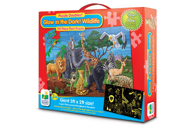 Puzzle Doubles- Glow in the Dark Wild Life