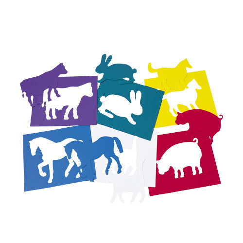 Plastic Art Stencils-Farm Animals