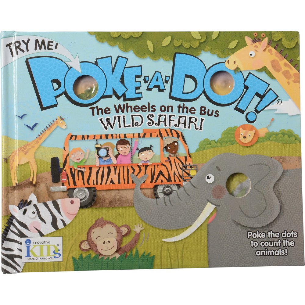 Melissa & Doug® Poke-A-Dot Book / The Wheels On the Bus Wild Safari 20 Pages