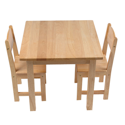 24" x 24" Wood Square Table with 2 Chairs