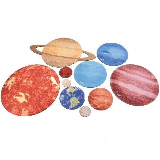 Solar System Floor Mats for Kids – 10-Piece Indoor/Outdoor Space-Themed Seating Set with Non-Slip Rubber Backing & Labeled Planets