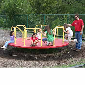 Playground 10' Merry Go Round in Red