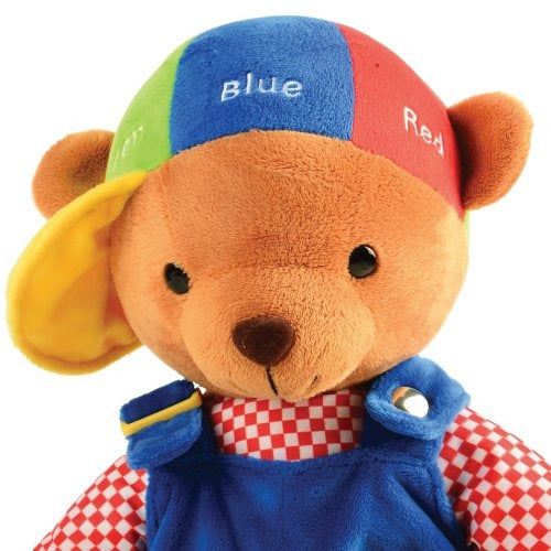 Close Up of Teddy Bear Colorful Hat