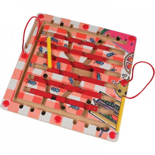 Picnic Crumb Challenge Magnetic Maze Game with Two Wands