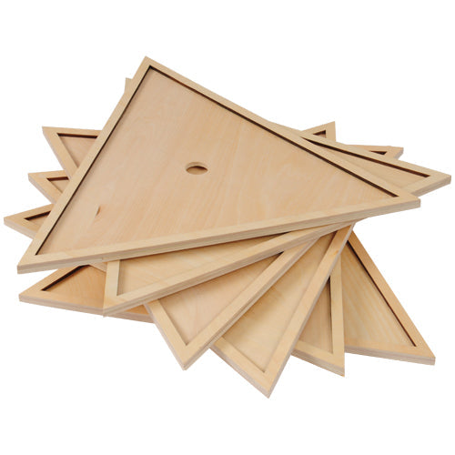 Wooden Geometry Puzzle Set – Tryangle Triangle Matching Game for Kids, STEM Shape Pattern Blocks with Cards, Ages 4+