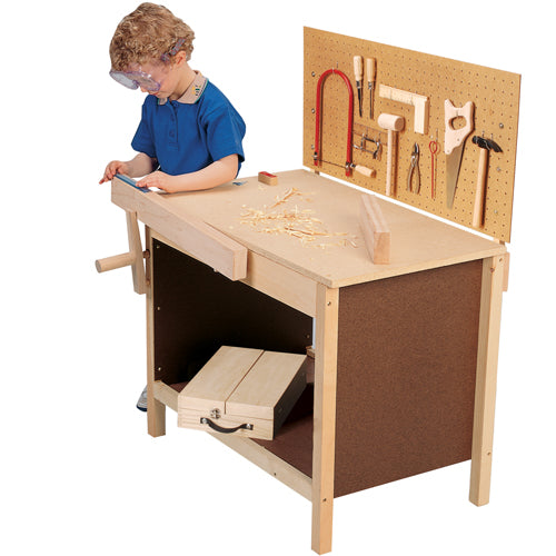 Kids wooden sale tool bench