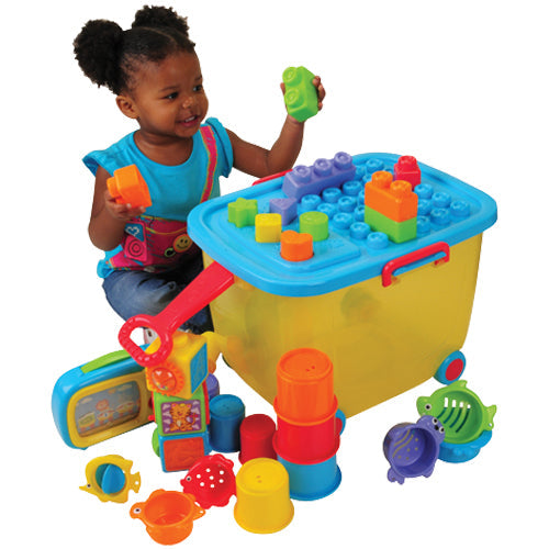 My Incredible Toy Trolley | Rolling Wagon with Shape Sorter, Blocks, and Interactive Play Toys