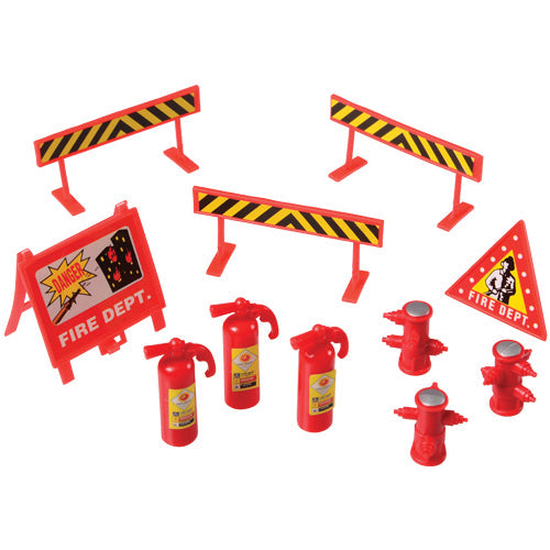 Fire Rescue Truck Carry Case with 22 Pieces – Die-Cast Fire Vehicles & Figures Playset for Kids