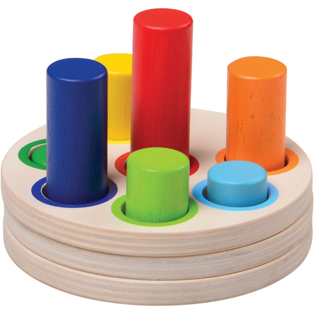 Three Levels Stacked of Wooden Logic Stacking Puzzle