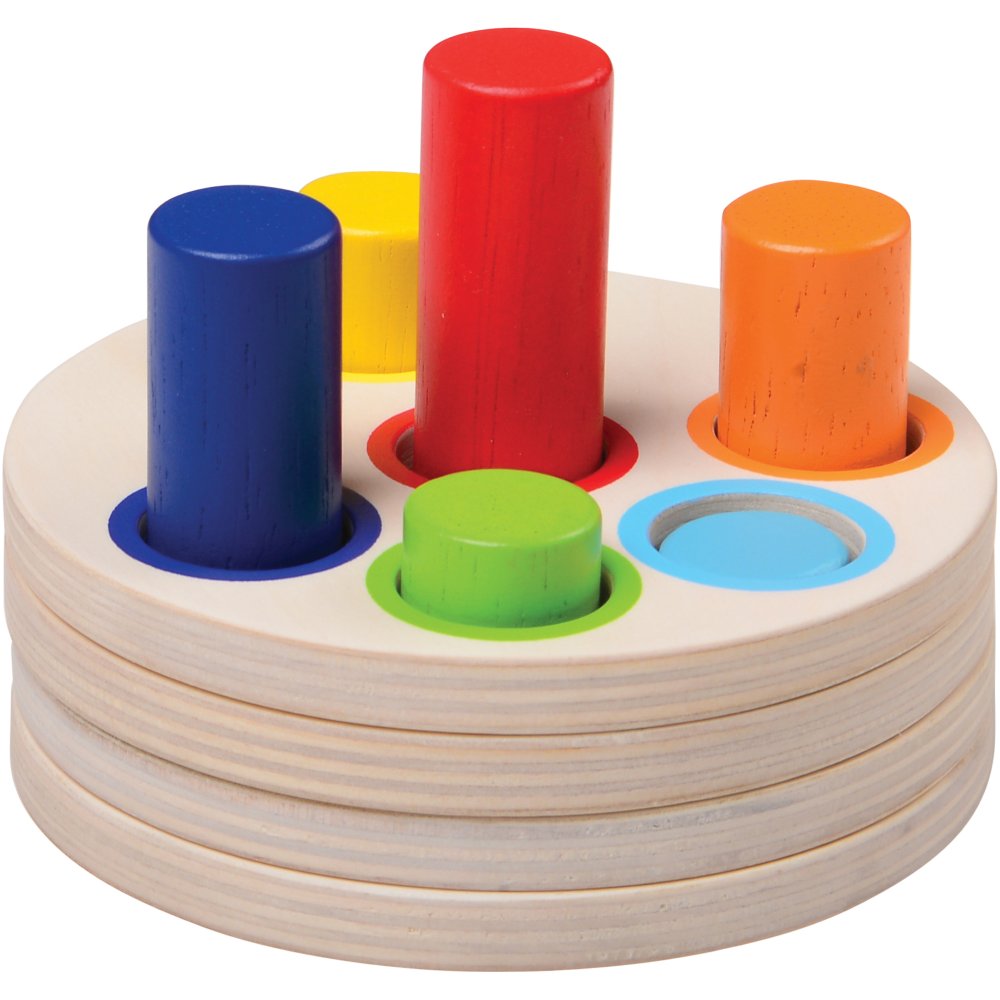 Four Levels Stacked of Wooden Logic Stacking Puzzle