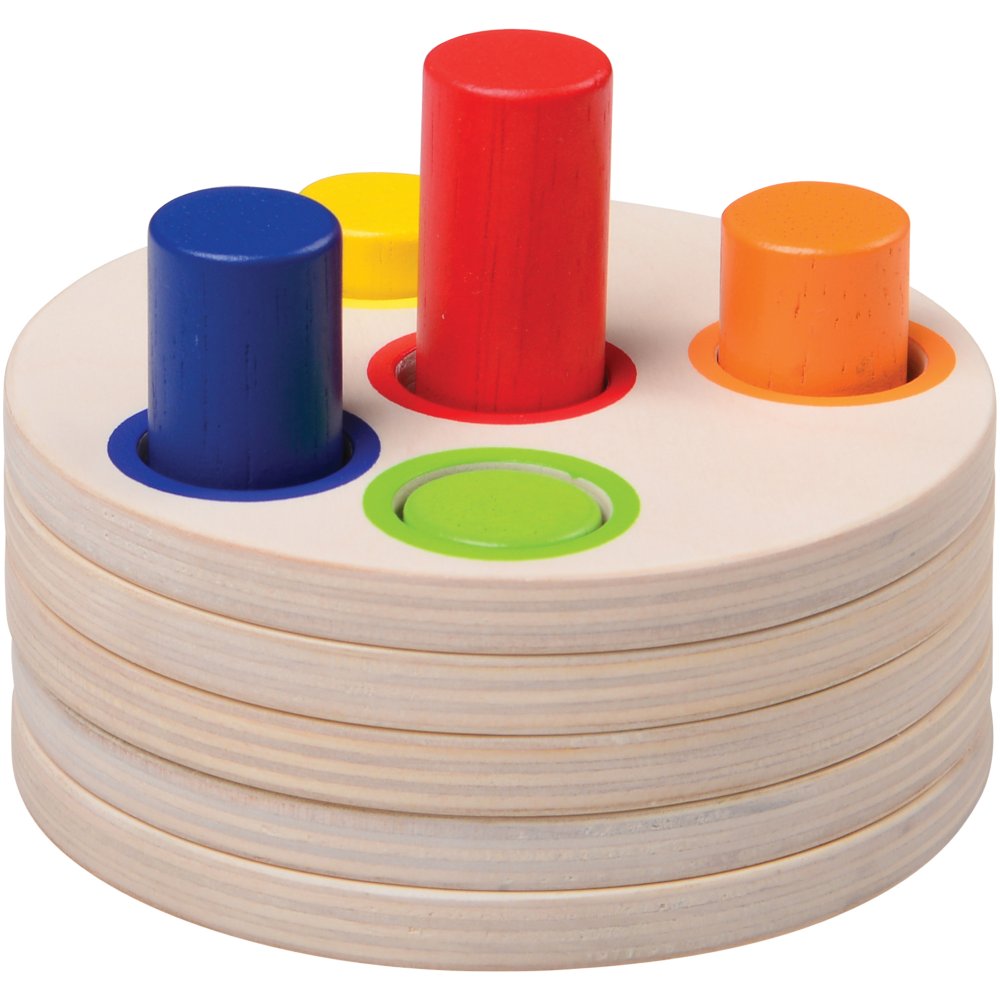 Five Levels Stacked of Wooden Logic Stacking Puzzle